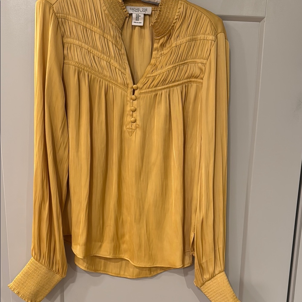 Rachel Zoe Women's Yellow Blouse - Picture 2 of 2